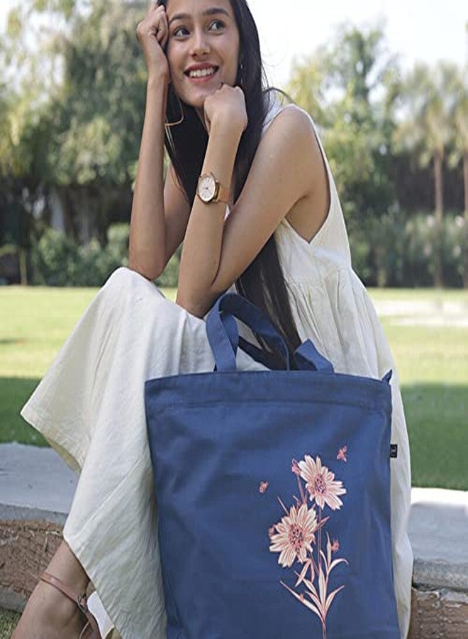 EcoRight Eco Right Large Canvas Tote Bag for Women with Cosmetic Pouch, Zipper Handbags for Women Inner Pocket for Shopping, Office & Daily Use(Tote & Cosmetic Pouch) - Image 3